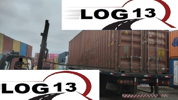 Transporte container em Cubatão